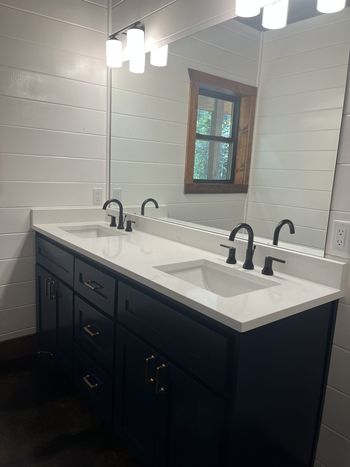 Beautiful bathroom countertop detail
