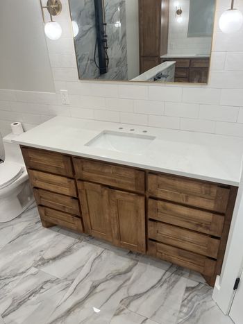 Beautiful bathroom countertop detail