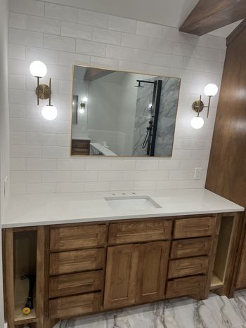 Beautiful bathroom countertop detail