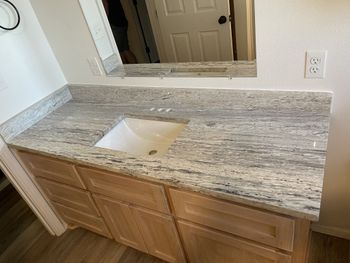 Beautiful bathroom countertop detail