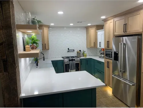 Modern kitchen countertop installation