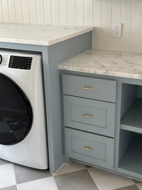 Laundry room countertop installation